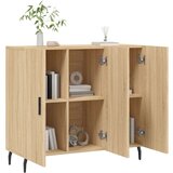 vidaXL Komoda sonoma hrast 90x34x80 cm konstruiran les | Shoptok.si