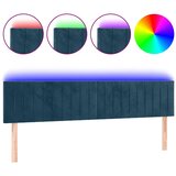  LED uzglavlje tamnoplavo 180x5x78/88 cm baršunasto | shoptok.hr