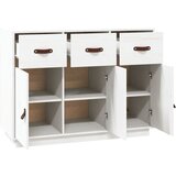  Komoda bijela 100 x 40 x 75 cm od masivne borovine | shoptok.hr