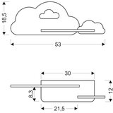  LED dečije zidno svetlo sa policom CLOUD LED/5W/230V plavo/belo | Eponuda.com