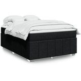 vidaXL Box spring postelja z vzmetnico črna 140x200 cm blago | Shoptok.si