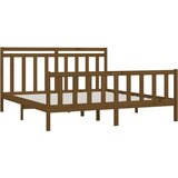  Posteljni okvir medeno rjav iz borovine 200x200 cm, (20646344) | Shoptok.si