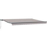 vidaXL Ručno upravljana retractilna tenda Svjetlosiva 450x300 cm, Materijal za zamjenu tende za okvir 4.5x3 m Svjetlosiva | shoptok.hr