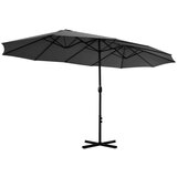  Vrtni suncobran s aluminijskom šipkom 460 x 270 cm antracit | shoptok.hr