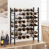  Stalak za vino za 48 boca crni metalni | shoptok.hr
