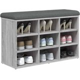  Klupa za cipele siva boja hrasta 82x32x50 cm konstruirano drvo | shoptok.hr