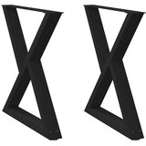  Noge za blagovaonski stol 2 kom Crne 80 x (72-73,3) cm Čelične | Eponuda.com