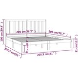  Posteljni okvir siv iz trdne borovine 200x200 cm, (20643537) | Shoptok.si