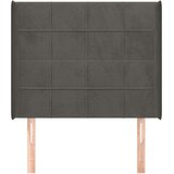  Uzglavlje s ušima tamnosivo 83x16x118/128 cm baršunasto | shoptok.hr