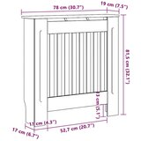 vidaXL Pokrov radiatorja 2 pcs Bela 78x19x81.5cm Konstruiran les | Shoptok.si