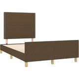 vidaXL Posteljni okvir z vzglavjem temno rjav 120x190 cm tkanina, (21128628) Cene