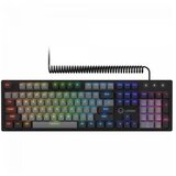 Lorgar Azar 514, Wired mechanical gaming keyboard, RGB backlight, 1680000 colour variations, 18 modes, keys number: 104, 50M clicks, linear dream switches, spring cable up to 3.4m, ABS plastic+metal, magnetic cover, 450*136*39mm, 1.17kg, black, EN layout | Eponuda.com