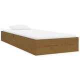  Posteljni okvir medeno rjav iz trdnega lesa 75x190 cm 2FT6, (20684863) | Shoptok.si