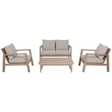 Garden Pleasure Bež vrtna garnitura od masivnog eukaliptusa za 4 osobe San Mateo – | shoptok.hr