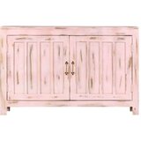 vidaXL Komoda svjetloružičasta 110 x 35 x70 cm od masivnog drva manga | shoptok.hr
