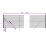  Ograda od žičane mreže antracit 2,2x25 m od pocinčanog čelika | Eponuda.com