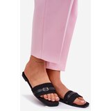 Boto Flat Ladies Slippers With Strap And Buckle Black Zilina | shoptok.hr