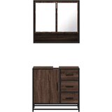 vidaXL 2-dijelni set kupaonskog namještaja boja smeđeg hrasta drveni | shoptok.hr