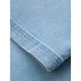 Ombre Men's shorts with elastic waistband and wash effect - light blue | Shoptok.si