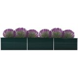 vidaXL Visoka greda pocinkano jeklo 480x80x77 cm zelena Cene