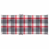  Jastuci za stolice 4 kom crveni karirani 120x50x3 cm od tkanine | shoptok.hr