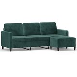  Trosjed s tabureom tamnozeleni 180 cm baršunasti | shoptok.hr