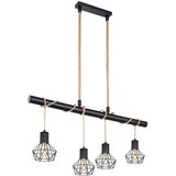 Globo viseča svetilka priska (4 x 60 w, črne barve, višina: 120 cm) | Shoptok.si