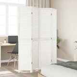  Sobna pregrada s 4 panela retro bijela od masivnog drva paulovnije | shoptok.hr