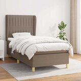  s oprugama i madracem smeđesivi 90x200 cm od tkanine | shoptok.hr