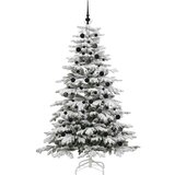 vidaXL Umetno Zložljivo Božično Drevo Bela 210 cm PE in PVC | Shoptok.si