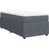 Box spring krevet s madracem tamnosivi 90x200 cm baršunasti | shoptok.hr