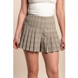 Fenzy Karirane Kratke Hlače, Bež | shoptok.hr