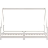  Okvir za dječji krevet bijeli 80 x 200 cm od masivne borovine | shoptok.hr