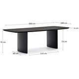 Kave Home Blagovaonski stol u dekoru oraha 100x200 cm Litto – | shoptok.hr