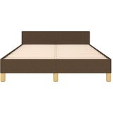  Okvir za krevet s uzglavljem tamnosmeđi 120x200 cm od tkanine | shoptok.hr