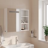  Kupaonski ormarić s ogledalom i LED svjetlom bijeli 60x13x52 cm | shoptok.hr