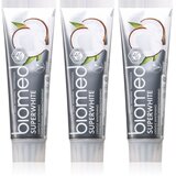 Biomed Superwhite zubna pasta za jačanje s kokosovim uljem 3x100 g Cijene