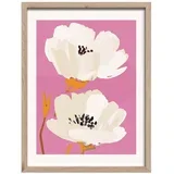 Tiskana slika z okvirjem 30x40 cm Peony Bloom –