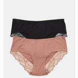 Sinsay Viskozne hipster gaćice s čipkom 2 pakiranja | shoptok.hr