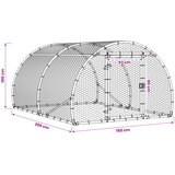  Kokošinjac Srebrna 200 x 150 x 100 cm Pocinčani čelik | shoptok.hr