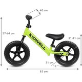 Kidwell Rebel dječji bicikl bez pedala, zeleni | shoptok.hr