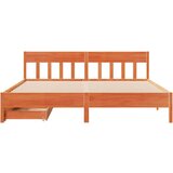 vidaXL okvir kreveta bez madraca voštano smeđi 200x200 cm od borovine | shoptok.hr