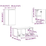  Komplet TV omaric 2 pcs Visok sijaj bela Konstruiran les, (5000132540) | Shoptok.si