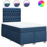 vidaXL Krevet s oprugama i madracem plavi 120 x 190 cm od tkanine | shoptok.hr