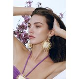 Trendyol X Zeynep Tosun Gold and Sun Figure Earrings | shoptok.hr