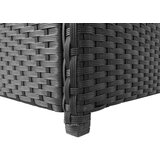 Kutija za pohranu crna 120 x 50 x 60 cm od poliratana | shoptok.hr