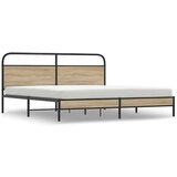 Metalni okvir kreveta bez madraca boja hrasta 183x213 cm | shoptok.hr