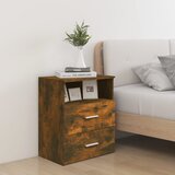  Noćni ormarići 2 kom boja dimljenog hrasta 50 x 32 x 60 cm | Eponuda.com