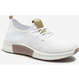 Resti White women's sports shoes with brown inserts Kedeti - Footwear | shoptok.hr