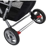  Dvostruka dječja kolica ružičasto-crna čelična | shoptok.hr